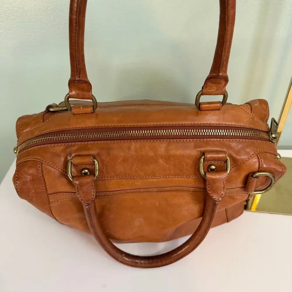 Rebecca Minkoff Mini Morning After Bag MAB Leather Satchel Handbag Brown